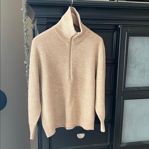 1/4 Zip Wool & Baby Alpaca Sweater